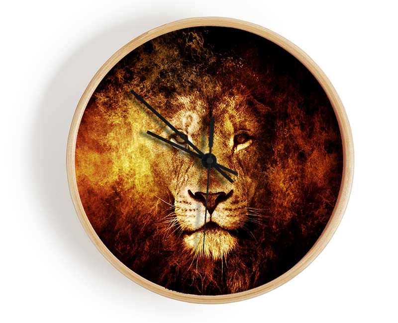 Lion Blaze Clock - Wallart-Direct UK