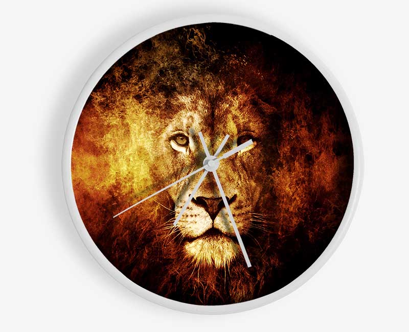 Lion Blaze Clock - Wallart-Direct UK