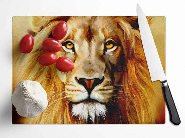 Lion Head Glass Chopping Board