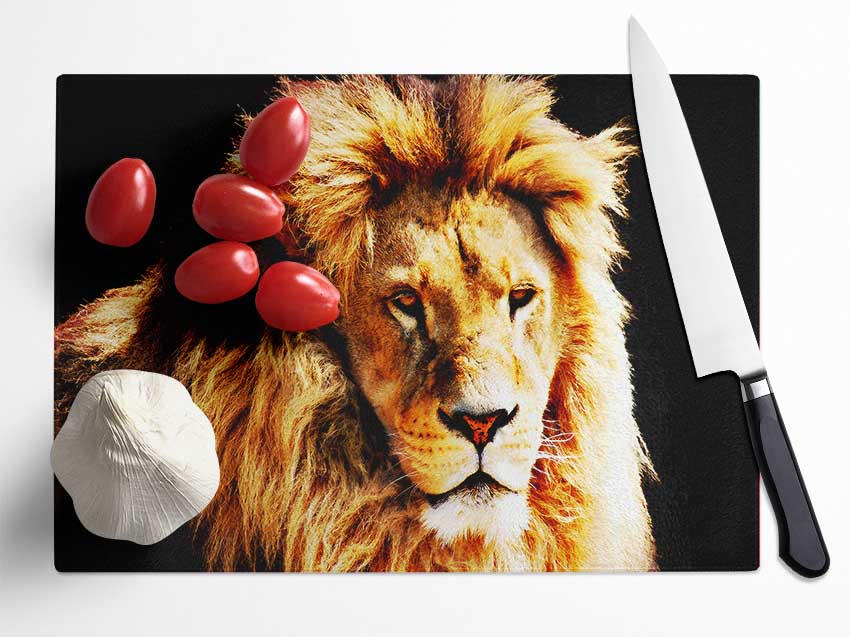 Lion Mane Glass Chopping Board