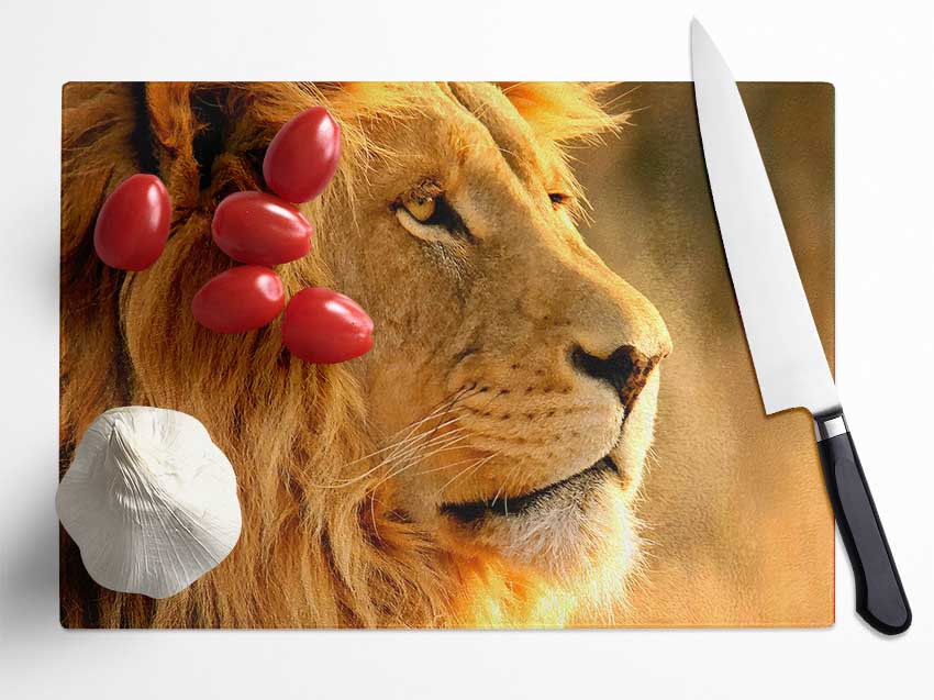 Lion Glass Chopping Board