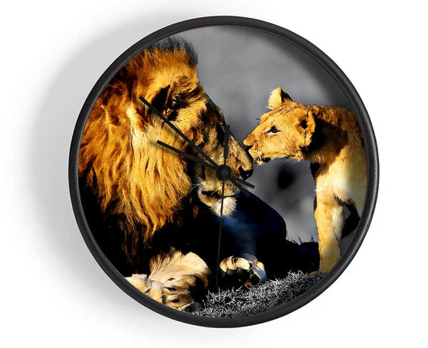 Lions Family Pride Clock - Wallart-Direct UK