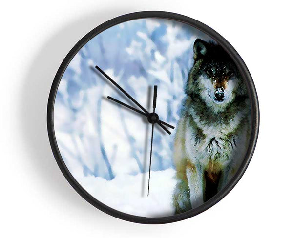 Lonsome Wolf Clock - Wallart-Direct UK