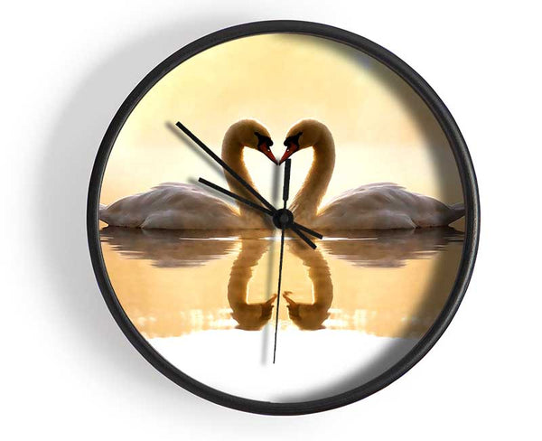 Loving Swans Clock - Wallart-Direct UK