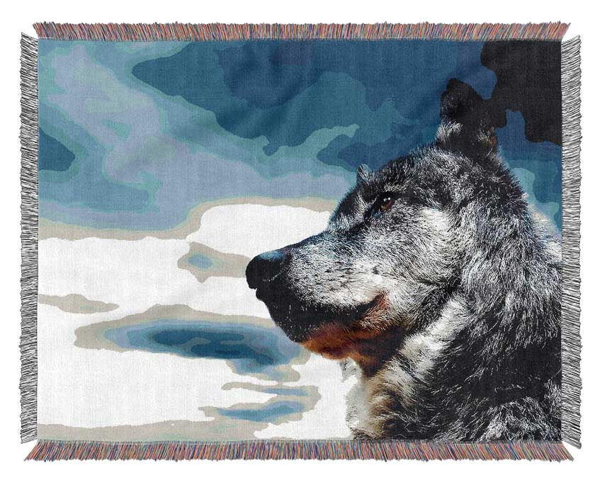 Magnificant Wolf Woven Blanket