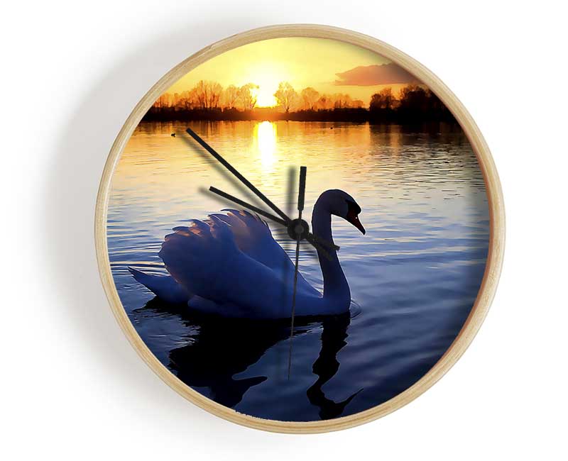 Lonely Swan Clock - Wallart-Direct UK