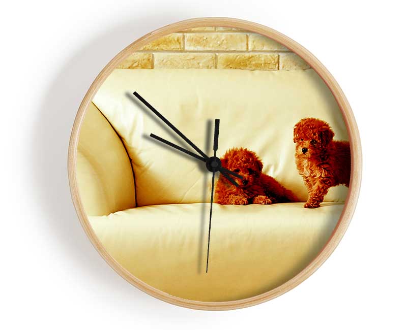 Naughty Puppy Fun Clock - Wallart-Direct UK