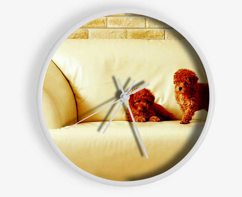 Naughty Puppy Fun Clock - Wallart-Direct UK