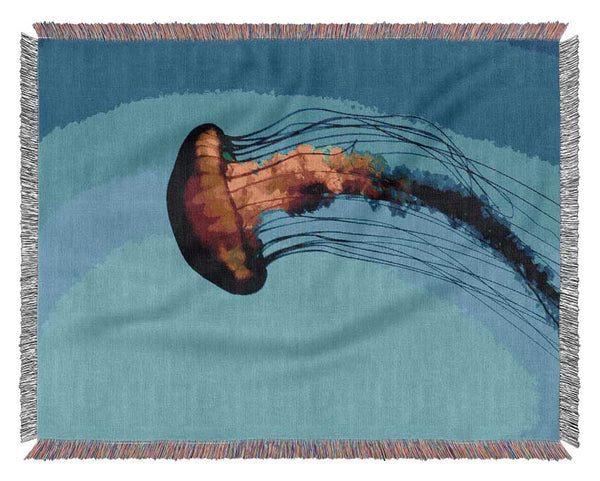 Ocean Jellyfish Woven Blanket