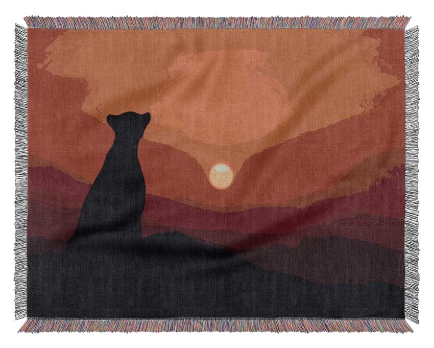 Panther Sunset Woven Blanket