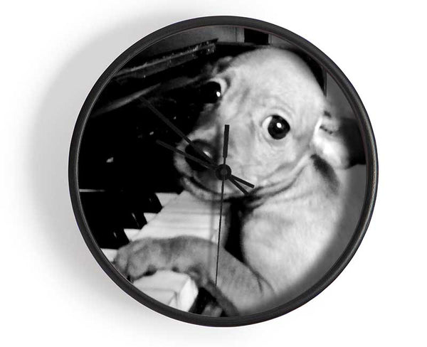 Piano Pup Clock - Wallart-Direct UK