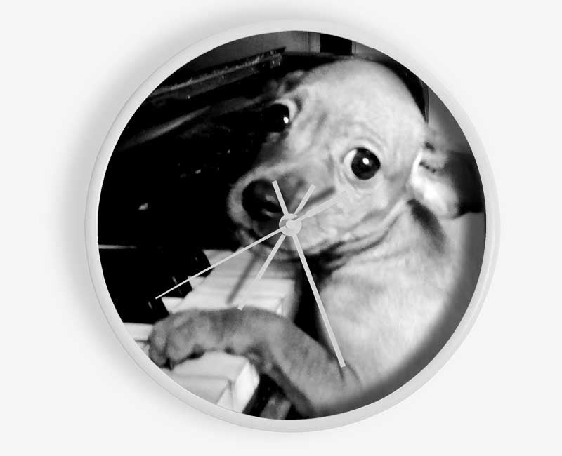 Piano Pup Clock - Wallart-Direct UK