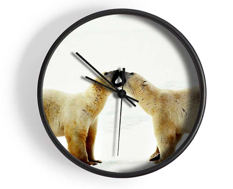 Polar Bear Love Clock - Wallart-Direct UK