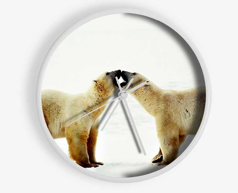 Polar Bear Love Clock - Wallart-Direct UK