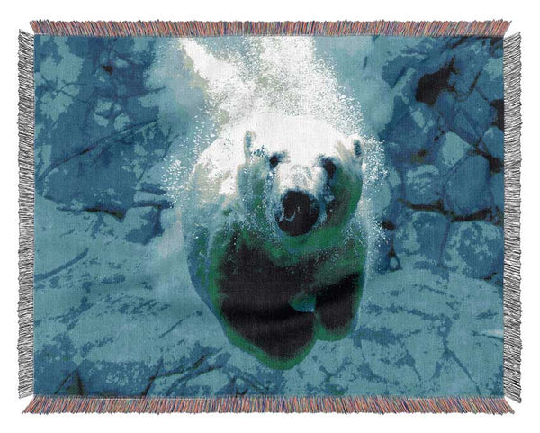 Polar Bear Ocean Woven Blanket