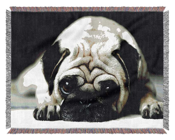 Pug Woven Blanket