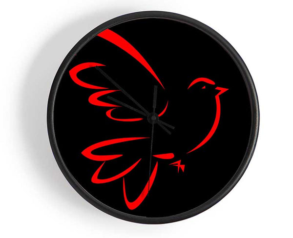 Red Bird Clock - Wallart-Direct UK