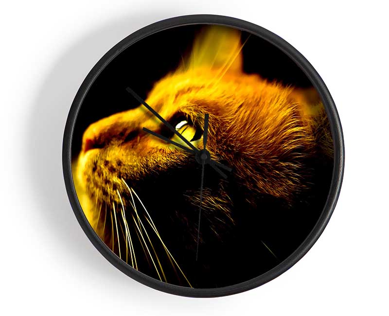 Red Cat Profile Clock - Wallart-Direct UK