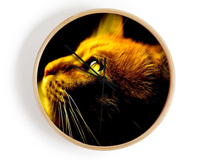 Red Cat Profile Clock - Wallart-Direct UK