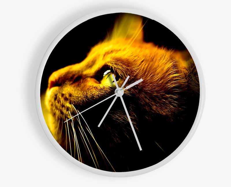 Red Cat Profile Clock - Wallart-Direct UK