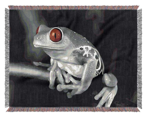 Red Eyed Frog Woven Blanket