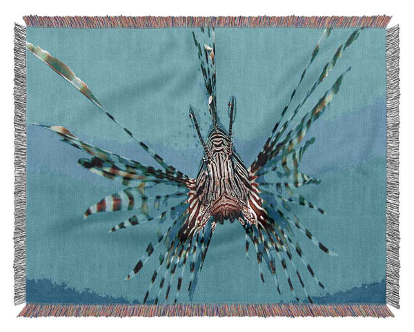 Red Lionfish Woven Blanket