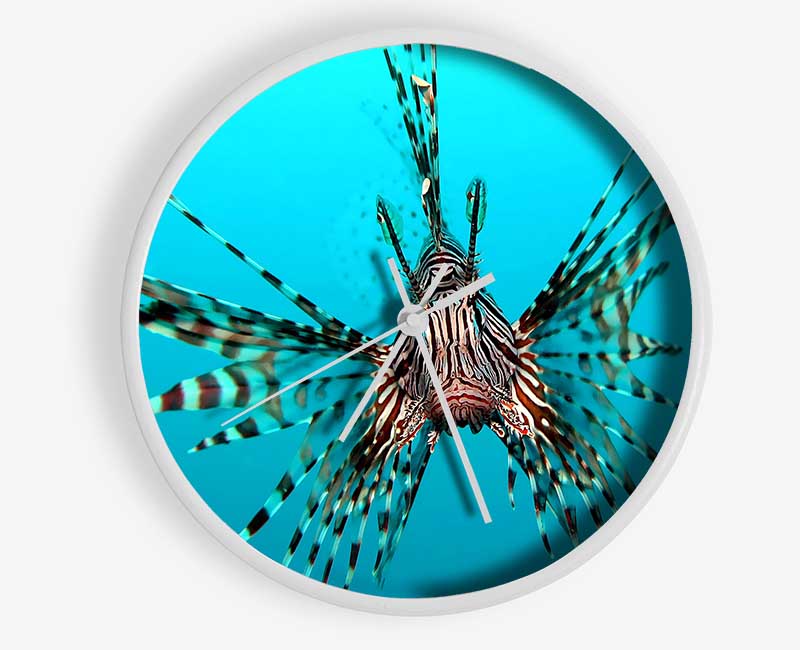 Red Lionfish Clock - Wallart-Direct UK