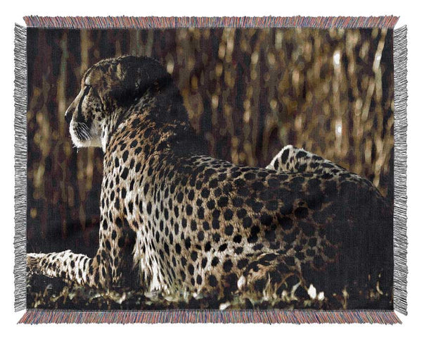 Resting Cheetah Woven Blanket