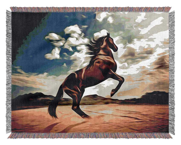 Rising Horse Woven Blanket