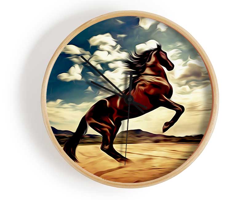 Rising Horse Clock - Wallart-Direct UK