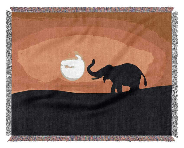 Safari Elephant Woven Blanket