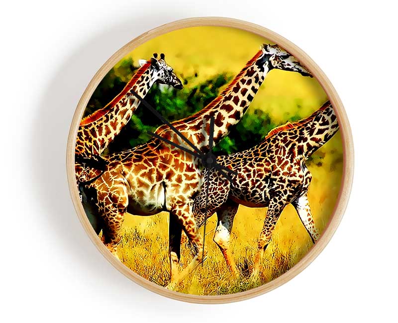 Safari Giraffe Clock - Wallart-Direct UK