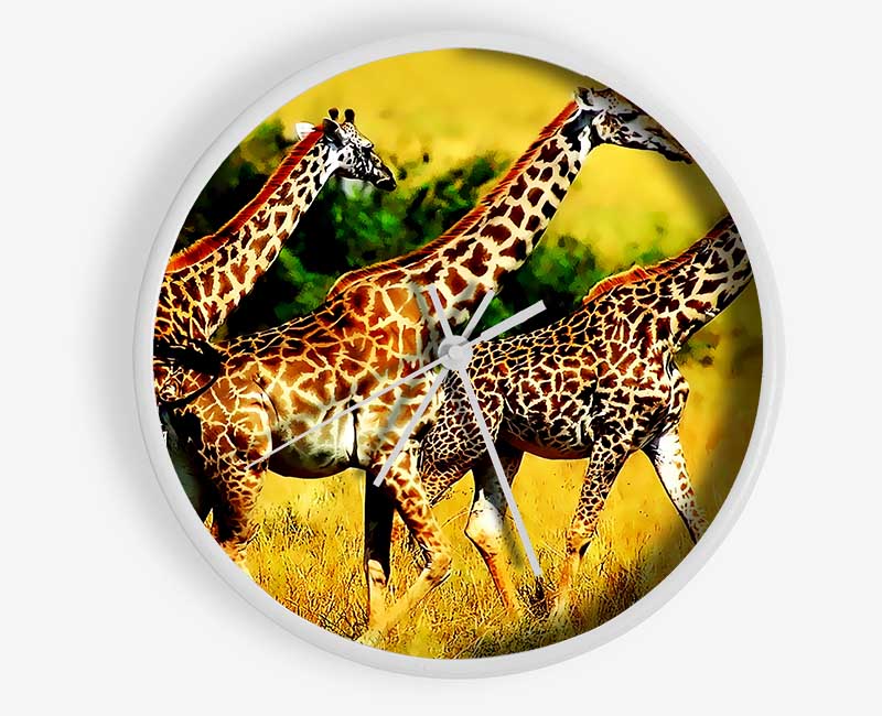 Safari Giraffe Clock - Wallart-Direct UK