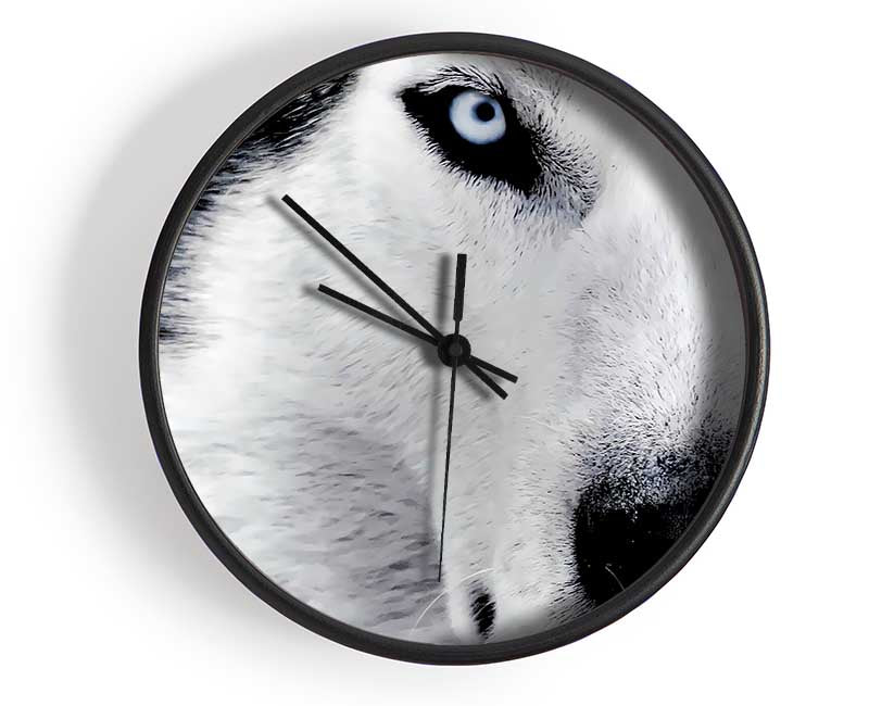 Siberian Husky Eyes Clock - Wallart-Direct UK