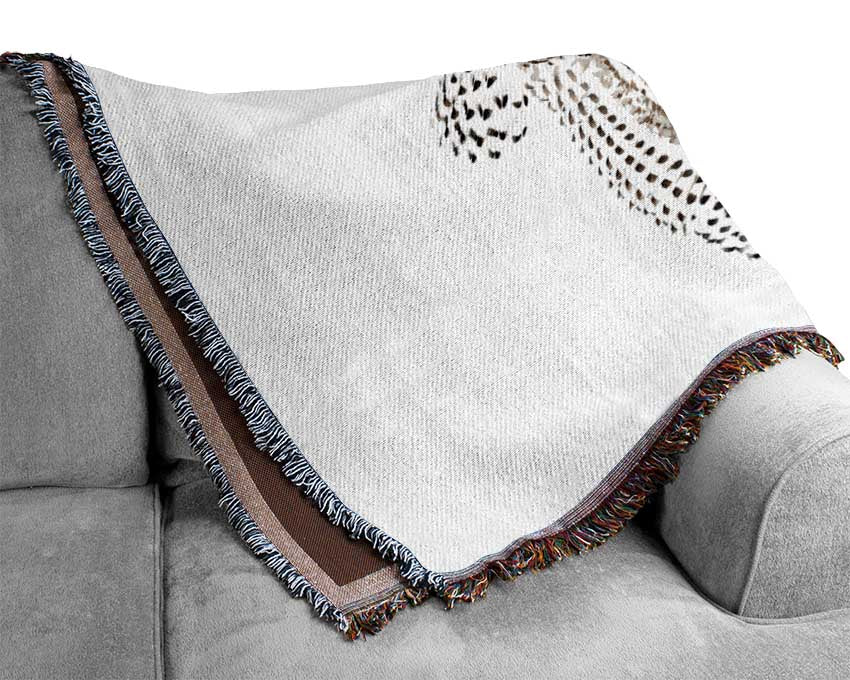 Snowy Owl Woven Blanket