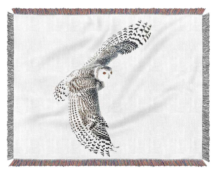 Snowy Owl Woven Blanket