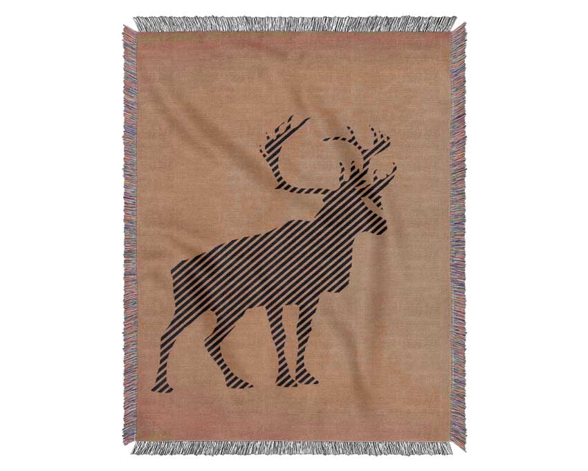 Standing Stag Woven Blanket