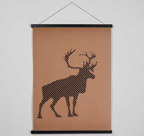 Standing Stag Hanging Poster - Wallart-Direct UK