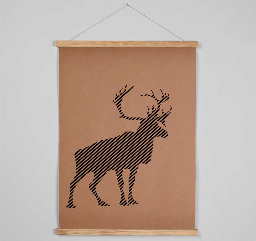 Standing Stag Hanging Poster - Wallart-Direct UK