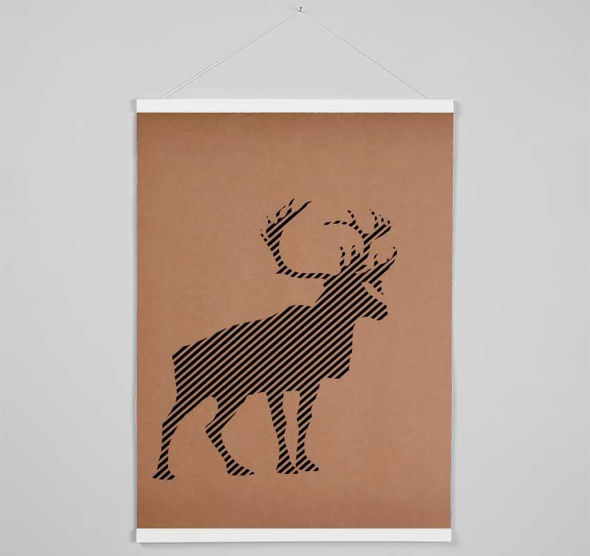 Standing Stag Hanging Poster - Wallart-Direct UK