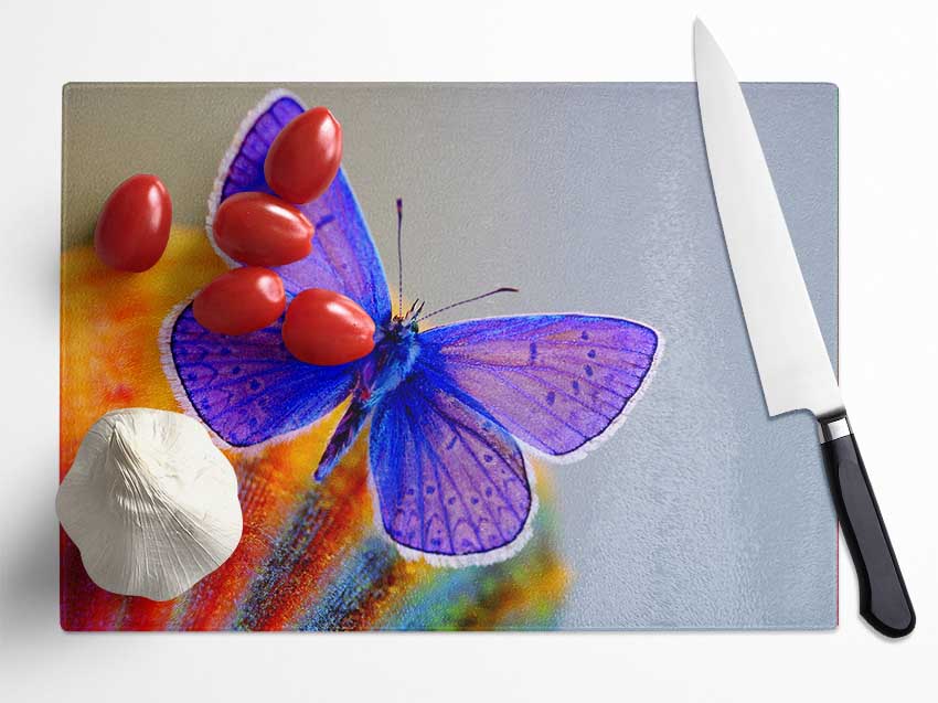 Stunning Butterfly Glass Chopping Board