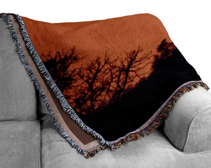 Sunset In Africa Woven Blanket