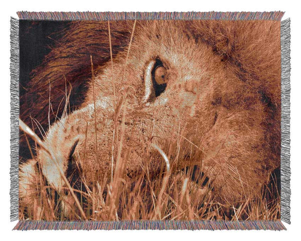 The Eye Of Lion Woven Blanket