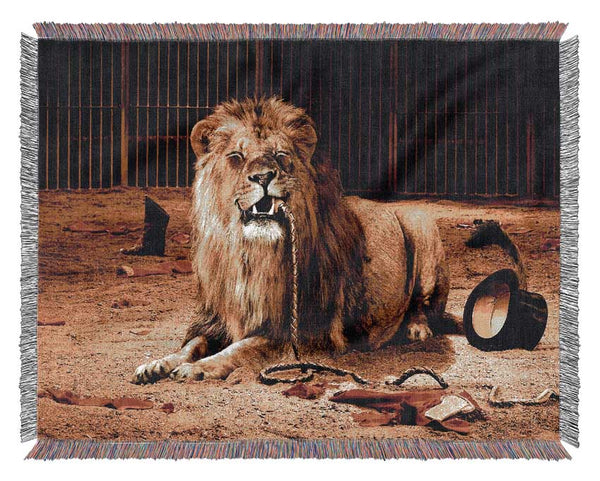 The Lion Tamer Woven Blanket