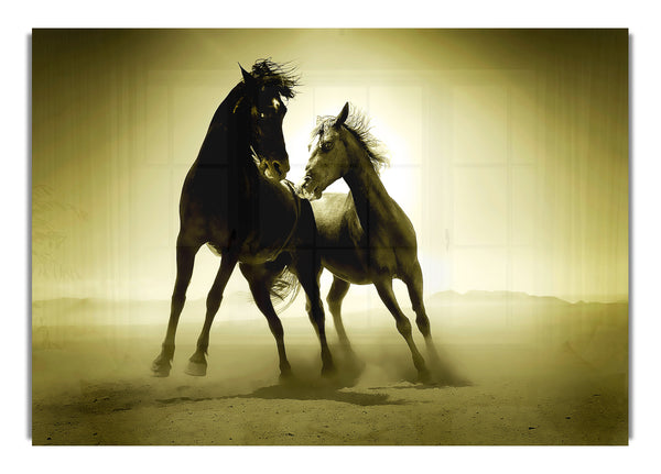 The Love Of Horses Sepia