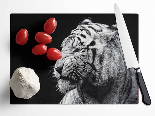 Tiger Black And White 2 Glass Chopping Board