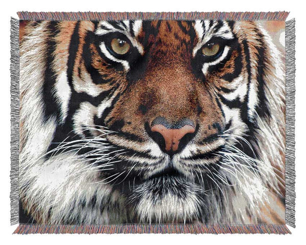 Tiger Face Woven Blanket