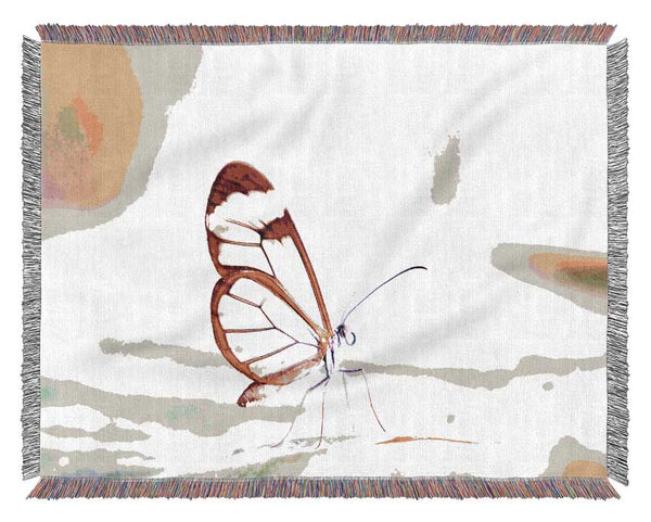 Transparent Winged Butterfly Woven Blanket