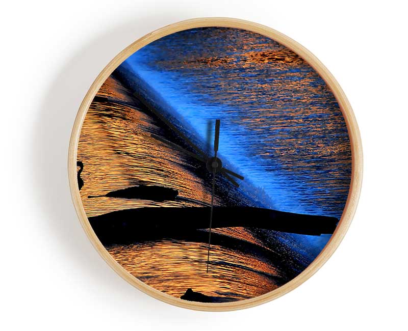 Water Flow 2 Clock - Wallart-Direct UK