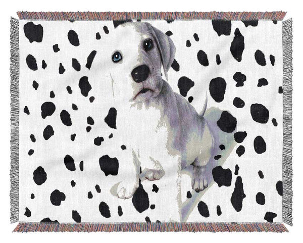 Wheres My Spots Dalmatian Woven Blanket